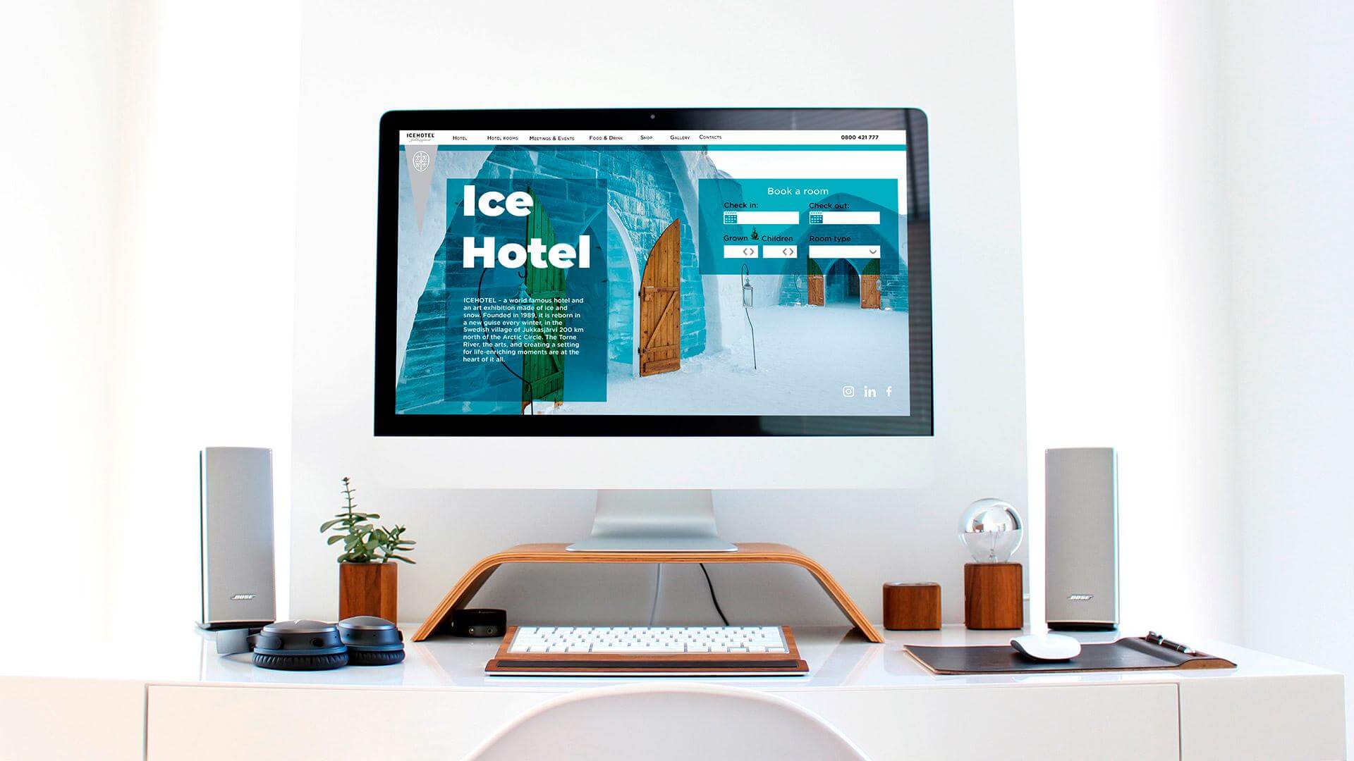 Сайт сети отелей Ice Hotel Image 1